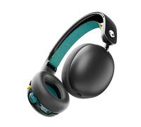 Skullcandy Grom Wireless Headphones, Volume-Limiting Audio, Comfortable Over-Ear Fit, Designed for Kids 6+, Up to 45 Hours Battery, Backup 3.5mm AUX Cable Included with Built-In Microphone - Black