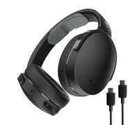 Skullcandy Hesh ANC Wireless Over-Ear Bluetooth Headphones with Extra USB-C Charging Cable, Active Noise Canceling, 22 Hrs Battery, Foldable Lightweight Design, Microphone iPhone Android - True Black