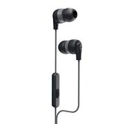 Skullcandy Ink’d+ Wired Earbuds with 3.5mm Plug, Noise Isolating Fit, Built-In Microphone Call and Track Control, Ear Gel Sizes Included for Custom Fit, Convenient for Travel - Black