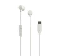 Skullcandy Jib USB-C Wired Earbuds with Noise Isolating Fit, In-Line Microphone Call and Track Control for iPhone Android, Ear Gel Sizes Included for Custom Fit - Bone