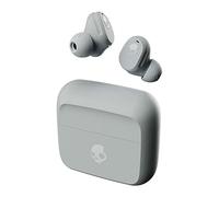 Skullcandy Mod Wireless Earbuds, Bluetooth Headphones, Up to 32 Hours Battery, Noise Isolating Fit, Sweat and Water Resistant, Microphone for iPhone Android - Light Grey/Blue