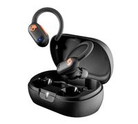 Skullcandy Push ANC Active in-Ear Wireless Earbuds, 58 Hr Battery, IP67 Waterproof, Wireless Charging, Microphone, Works with iPhone Android and Bluetooth Devices - True Black/Orange