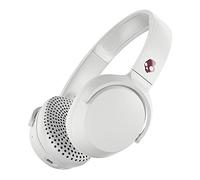 Skullcandy Riff Wireless On-Ear Headphones with Microphone, Bluetooth Wireless, Rapid Charge 10-Hour Battery Life, Foldable, Plush Ear Cushions with Durable Headband, White/Crimson
