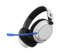 Skullcandy SLYR Pro Wireless Multi-Platform Over-Ear Gaming Headset with Ultra Low Latency USB-A Transmitter, Compatible with PlayStation or Xbox, PC, Nintendo Switch - White/Blue