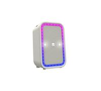 Skullcandy Stomp Bluetooth Speaker - IPX7 Waterproof Wireless Portable Speaker, with LED Lightshow & Strobe Modes, 12 Hour Battery, Multi-Link, & USB-C & USB-A Output Charging (Bone), 2SKSK1850