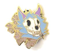 Skulldog Pink Pastel Skullsona Enamel Pin, S, enamel, not known