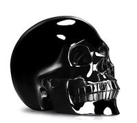 Skullis 5.0“ Black Obsidian Crystal Skull - Hand Carved Gemstone Fine Art Sculpture, Reiki Healing Stone Statue.(Select Style)