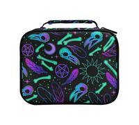 Skulls and Birds Colored Pencil Bag Large Capacity Pencil Case for Colouring Pencils Pen Bag Marker Organizer