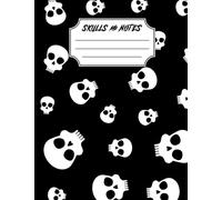 Skulls and Notes: Cool Skeleton Notebook for Men, Women, Teens | White Cartoon Gothic Design | Composition Notebook College Ruled | 110 Pages Large 8.5 x 11 inches