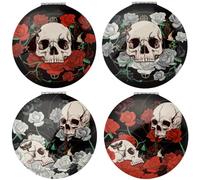 Skulls and Roses Compact Mirror | Gothic | Mini Letterbox Gift