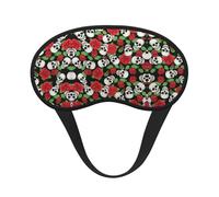 Skulls and Roses Sleep Masks Silky Eye Cover Soft Satin Blindfold Elastic Strap Night Eye Shade for Women Men