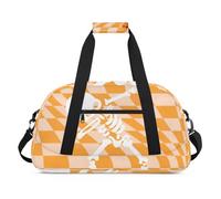 Skulls Day Of The Dead Style Gym Bag Sports Duffle Bag Weekend Sleepover Duffel Bags Small Travel Tote for Overnight Workout Gymnastics Dance Ballet, Skulls Fun Theme, 18.9 x 8.7 x 10.6 in, Duffel