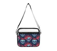 Skulls Flames Women's Clear Crossbody Bag Fashion Purses Small Shoulder Handbags, Stadium Approved