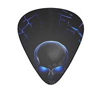 Skulls Guitar Plectrums 12 Pieces Set =>> Comfortable In The Hand With Smooth Edges Three Thicknesses To Match