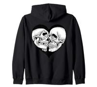 Skulls Lovers Skeleton Spooky Love Tattoo Flash Zip Hoodie