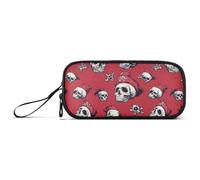 Skulls Pirate Scarlet Pirate Nylon Large Pencil Bag For Boys Big Capacity Pencil Case Organizer Stationery Organizer for Elementary Nurse