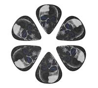 Skulls Printed Guitar Picks -6 Pcs Guitar Picks Plectrum,Guitar Accessories,Electric Guitar Pick, Bass & Ukulele 0.96mm