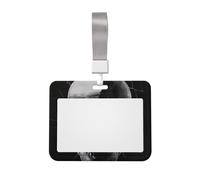 Skulls Printed ID Badge Holder with Lanyard, Clear Plastic Badge Holder for Work, School, Hospital, Security - Water Resistant & Dirt Proof