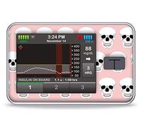 Skulls - Sticker Skin for Tandem t:Slim X2 Insulin Pump Color rosa