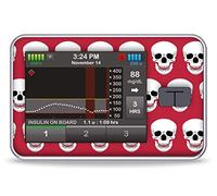Skulls - Sticker Skin for Tandem t:Slim X2 Insulin Pump Color Rot