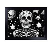 Skulls Vol.1 | Lap Tray with Padded Cushion, Portable Surface with Bean Bag Base, Perfect Surface for Working, Crafting, TV Eating and Laptop Use