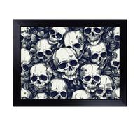 Skulls Vol.4 | Lap Tray with Padded Cushion, Portable Surface with Bean Bag Base, Perfect Surface for Working, Crafting, TV Eating and Laptop Use