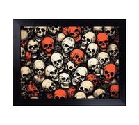 Skulls Vol.6 | Lap Tray with Padded Cushion, Portable Surface with Bean Bag Base, Perfect Surface for Working, Crafting, TV Eating and Laptop Use