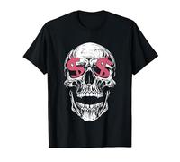 Skulls with Dollar Sign Eyes - Edgy Wealth Symbol Greed T-Shirt, Men, Black, 4X-Large