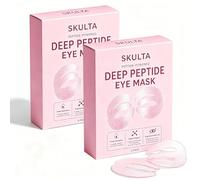 Skulta Deep Peptide Eye Mask - Three-Piece Design Covers the Entire Eye Area, Suitable,Reduces Puffiness, Dark Circles & Fine Lines, for Under-Eye Areas, Eyelids, Crow's Feet & Eye Bags (2Pcs)