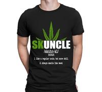 Skuncle Definition Funny Uncle Marijuana Cannabis Mens T-Shirts Tee Top #NED Black XL