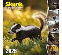 Skunk 2026 Calendar: Cute and quirky creatures with unexpected charm