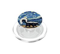 Skunk Art Starry Night Animal Skunk Lover PopSockets PopGrip for MagSafe