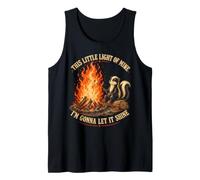 Skunk Campfire Roasting This Little Light of Mine Meme Tank Top