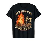 Skunk Campfire Roasting This Little Light of Mine Meme Value Graphic T-Shirt, Men, Black, XL