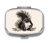 Skunk Cute Travel Pill Organizer Compact and Portable Pill Box,Pill Case for Travel Essentials for Pocket Purse