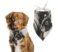 Skunk Dog Bandana Triangle Dog Scarf Washable Polyester Dog Bibs Cute Pet Bandana for Medium Large Dogs Puppy and Cats