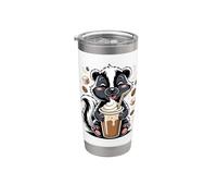 Skunk Drinking Iced Coffee Skunk Lover Meme Stainless Steel Insulated Tumbler
