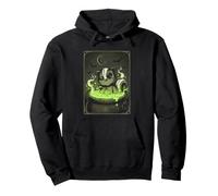 Skunk Gothic doll in Witches Brew Cauldron Halloween Pullover Hoodie