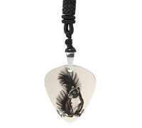 Skunk Guitar Pick Necklace Exquisite Titanium Steel Personalized Necklaces Cool Pendant Necklaces Fashion Guitar Pick Holder Necklace Unique Gifts for Adult
