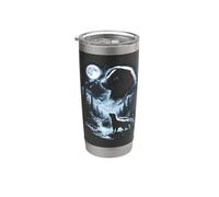 Skunk Howling at Moon 90's Retro Stainless Steel Insulated Tumbler