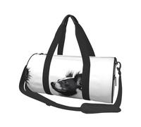 Skunk -Print Round Travel Bag Large Capacity Duffel with Multiple Pockets Lightweight Foldable for Gym Weekend Trips.