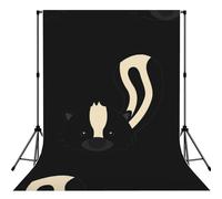 Skunk Printed Photography Backdrop, Wrinkle Resistant Polyester Cloth, Portrait Studio Video Drapes