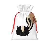 Skunk Printing 4.7x6.9 Inch Christmas Bag Drawstring Closure,For Christmas Anniversaries Birthdays