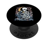 Skunk Skeleton Halloween Japanese PopSockets Adhesive PopGrip