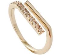 SKUZA Ring,Simple One Word Diamond Ring Female Ins Net Red with The Same Fashion Design Index Finger Ring