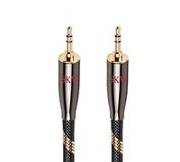 SKW Audiophiles AUX Cable 3.5mm Male to Male with Outside Diameter 6.8mm Stereo Audio Cable 2 Metre, Nylon