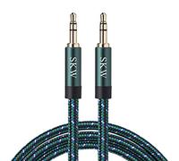 SKW Aux Cable for Car, 3.5mm to 3.5mm Aux Cord/Audio Jack Cable/Headphone Cable for iPhone, iPod, IPad, Echo Dot, Sony & More (Dark Green,1M)