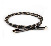 SKW Optical Digital Audio Cable Home Theater Fiber Optic Toslink Male to Male Gold Plated Optical Cables (S/PDIF) - Metal Connectors, Glass Core, Nylon Braided 1M