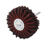 Skweawert Abrasive Cloth Flap Wheel, Sanding Mop,320 Grit 1/4 Inch Shank Mounted, Aluminum Oxide, Flap Sander Sanding Wheel for Drill Woodworking Root Carving Furniture Polishing
