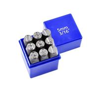 Skweawert Number Stamp Set, 3/16"(5mm) Spring Steels Stamping Kit, 0-9 9 PCS Metal Numbers Punch Press Tool for Metal Plastic Wood Leather & More